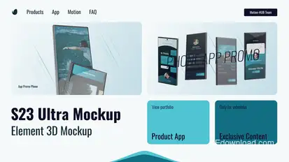 Mobile App Presentation Product Promo template preview