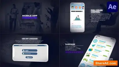 Videohive Mobile App Presentation for After Effects Openers template preview