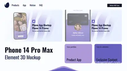 Mobile App Presentation iPhone 14 Pro Product Promo template preview