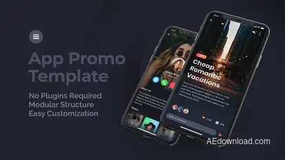 Mobile App Promo Product Promo template preview
