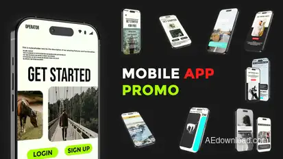 Mobile App Promo Product Promo template preview