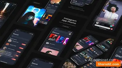 Mobile App Promo Instagram Stories Openers template preview