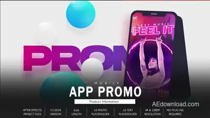 Mobile App Promo Typography B105 Product Promo template preview