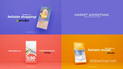 Mobile Market Promotion Product Promo template preview