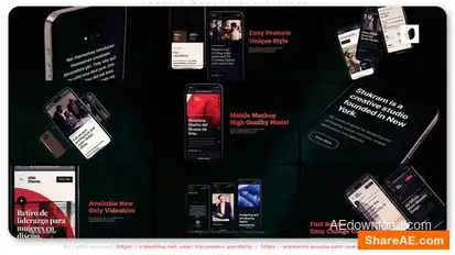 Mobile Mockup Black Style Openers template preview