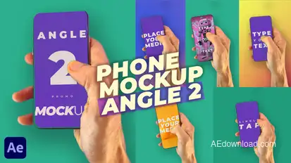 Mobile Phone Mockup Pack - Angle 2 Elements template preview