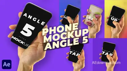 Mobile Phone Mockup Pack - Angle 5 Elements template preview