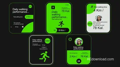 Mobile UI Apps Product Promo template preview