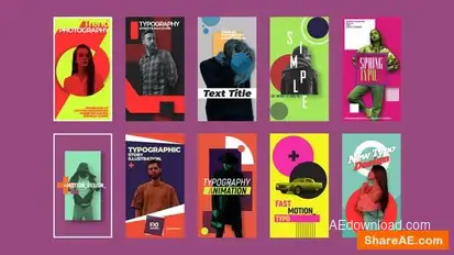 Modeling Instagram Stories Openers template preview