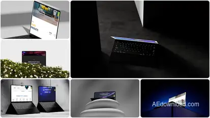 Modern 3D MacBook Mockups Scene Kit – Minimal Laptop Display Templates for UI/UX Presentation Product Promo template preview