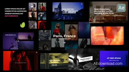 Modern Animated Scenes Video Displays template preview