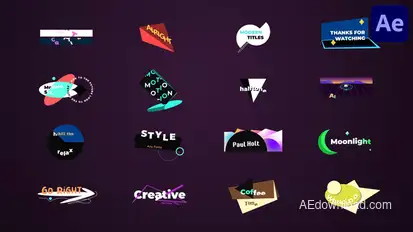 Modern Art Titles for After Effects Titles template preview