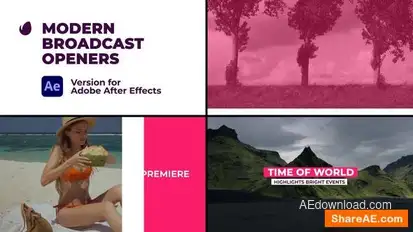 Modern Broadcast Openers Openers template preview