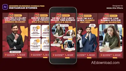 Modern Business Consulting Instagram Stories Product Promo template preview