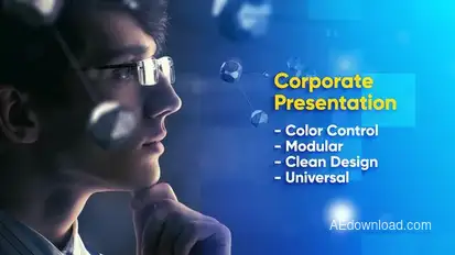 Modern Corporate Video Presentation Video Displays template preview