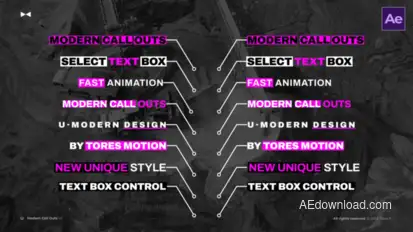 Modern Call Outs 1.0  AE Infographics template preview