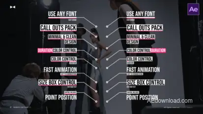 Modern Call Outs 2.0  AE Infographics template preview