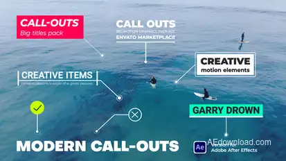 Modern Call-Outs Titles template preview