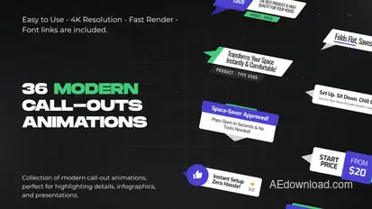 Modern Call-Outs Titles template preview