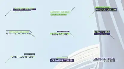 Modern Callout Titles Titles template preview