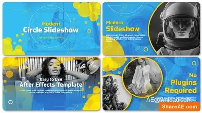 Modern Circle Slideshow Openers template preview