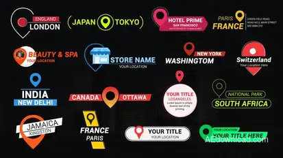 Modern Clean Location Titles Titles template preview