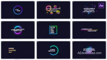 Modern Colorful Titles  AE Titles template preview