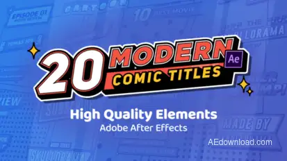Modern Comic Titles Titles template preview