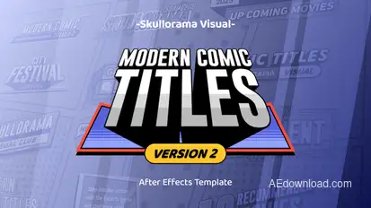 Modern Comic Titles V2 Titles template preview