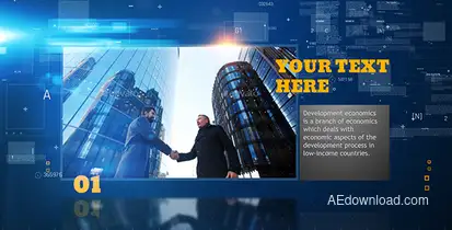 Modern Corporate Slideshow Video Displays template preview