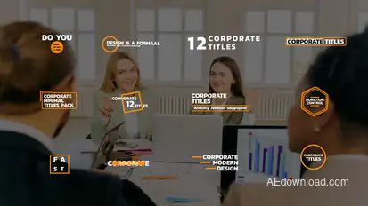 Modern Corporate Titles  AE Titles template preview