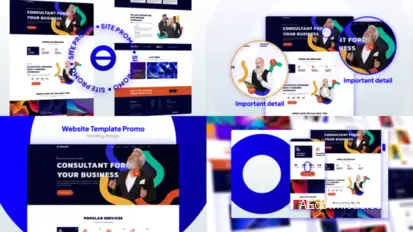 Website & App Presentation – Modern Business Promo for SaaS Platforms, Online Services and Courses Product Promo template preview