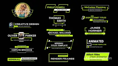Modern Displacement Titles Elements template preview