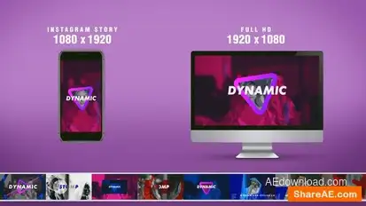 Modern Dynamic Stomp Logo | Instagram Story Size Included Openers template preview