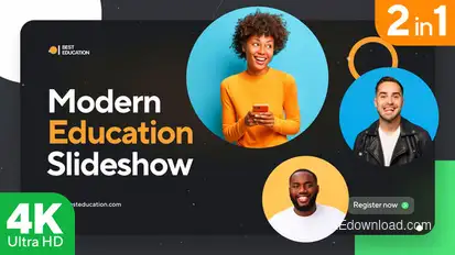 Modern Education Slideshow Video Displays template preview