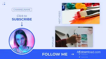 Modern End Screens broadcast-packages template preview