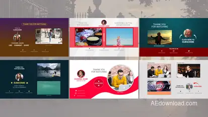 Modern End Screens Video Displays template preview