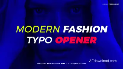 Modern Fashion Typo Opener Openers template preview