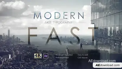 Modern Fast Typography Openers template preview