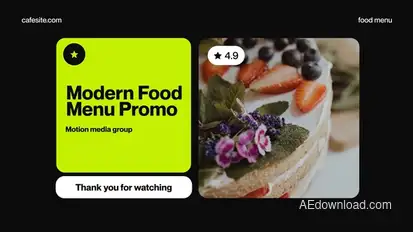 Modern Food Menu Product Promo template preview