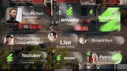 Modern Glass Title Animations Titles template preview