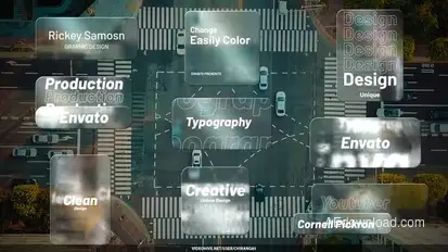 Modern Glass Title Animations Titles template preview