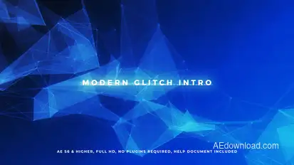 Modern Glitch Intro Logo Stings template preview