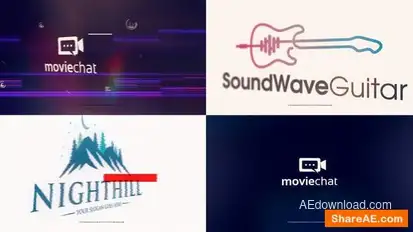 Modern Glitch Logo Logo Stings template preview