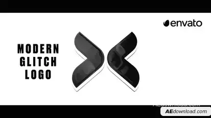 Modern Glitch Logo Logo Stings template preview