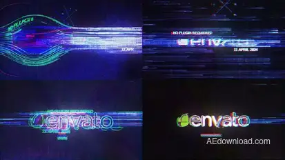 Modern Glitch Logo Logo Stings template preview