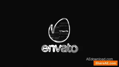 Modern Glitch Logo Reveal 2 in 1 Logo Stings template preview