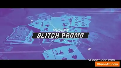 Modern Glitch Promo Openers template preview