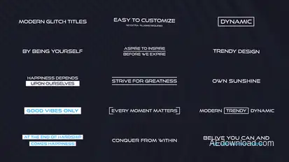 Modern Glitch Titles Titles template preview