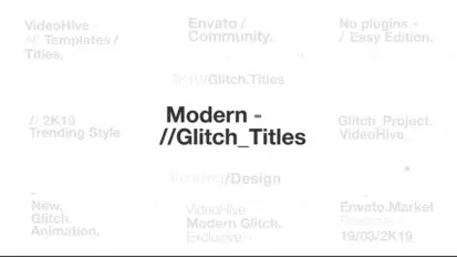 Modern Glitch Titles Titles template preview